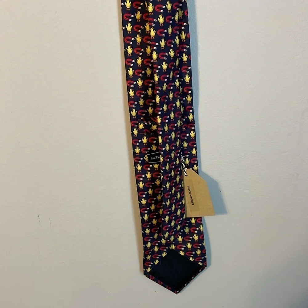 LazyJack Press Chick Magnet Silk Necktie Tie OS